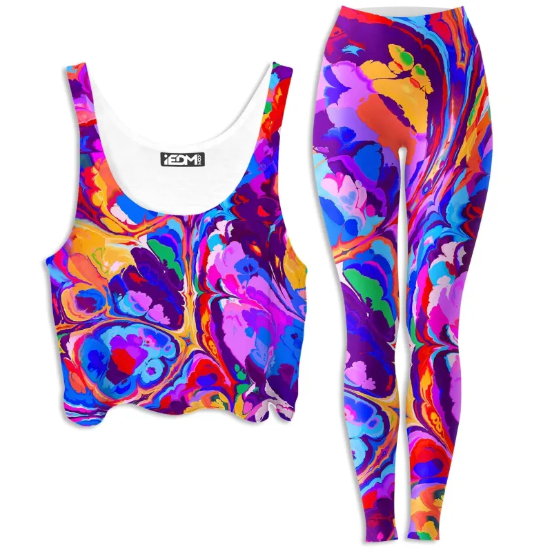 Overflow Crop Top and Leggings Combo sold by iEDM