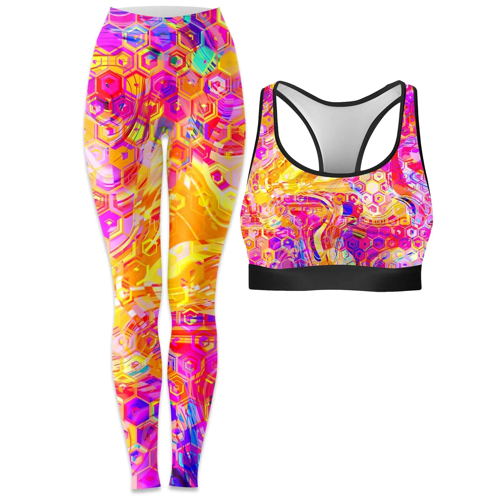 Ornate Drip Rave Bra and Leggings Combo sold by iEDM