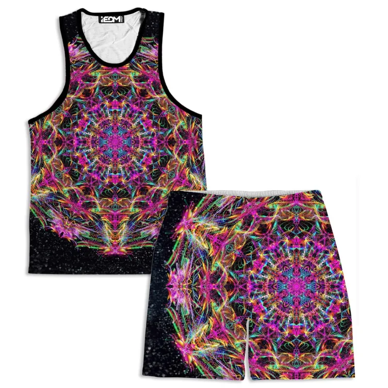 Pastel Warp Men's Tank and Shorts Combo sold by iEDM