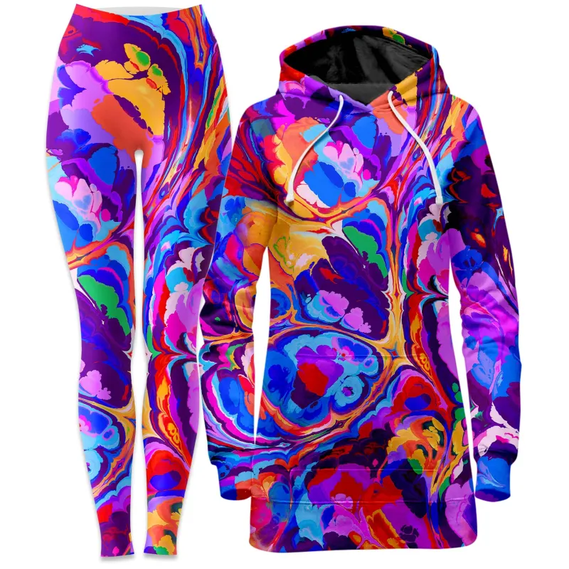 Overflow Hoodie Dress and Leggings Combo sold by iEDM