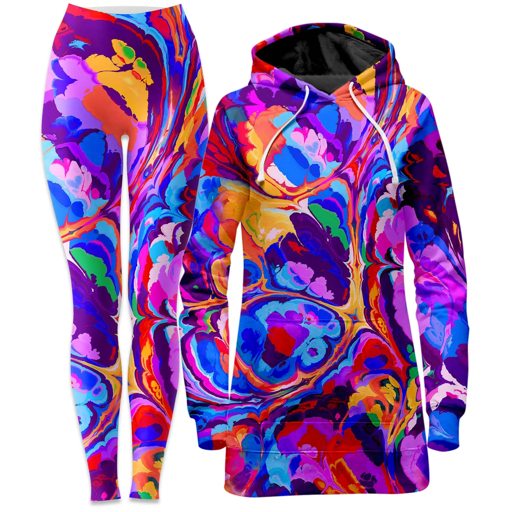 Overflow Hoodie Dress and Leggings Combo sold by iEDM
