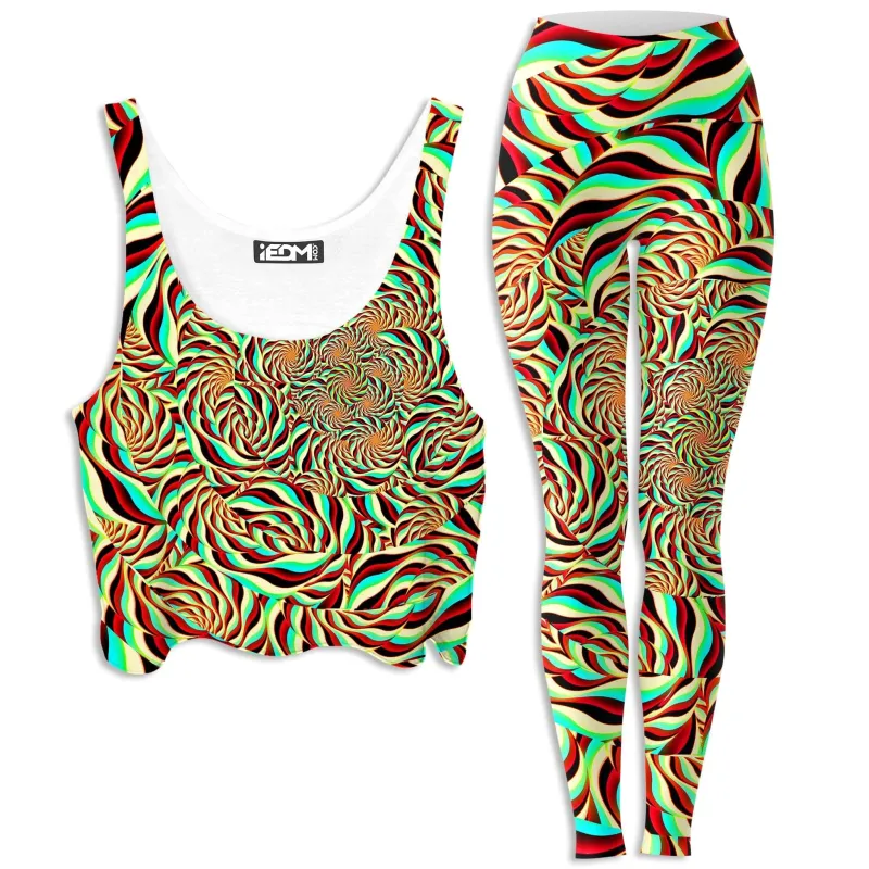 Horizon Trippy Crop Top and Leggings Combo sold by iEDM