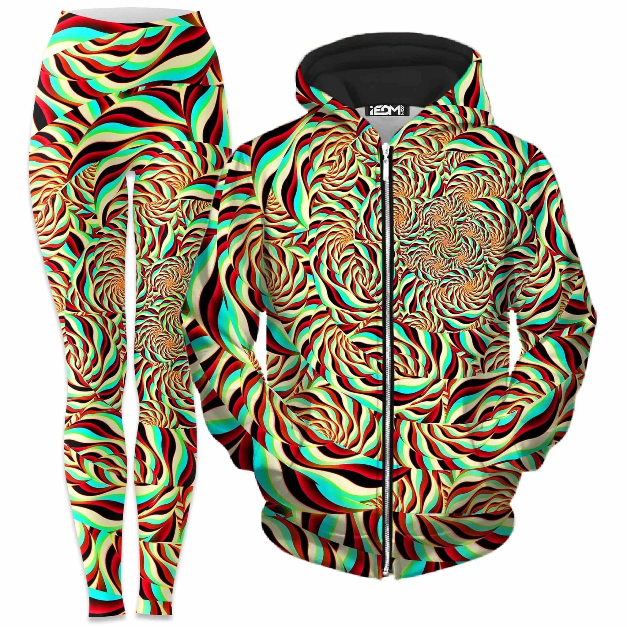 Horizon Trippy Zip-Up Hoodie and Leggings Combo sold by iEDM