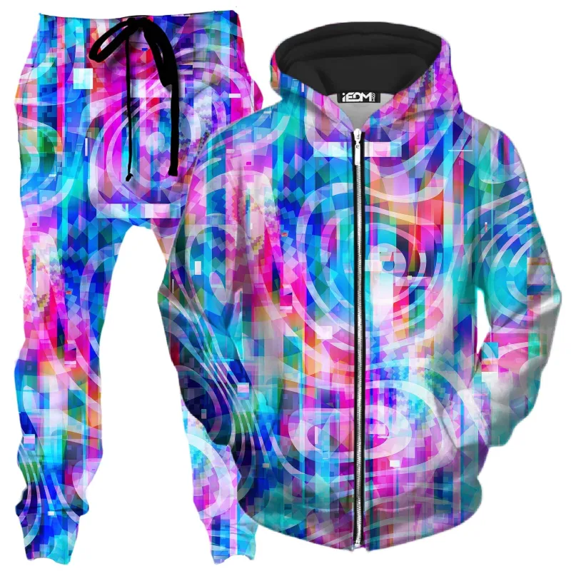 Motherboard Zip-Up Hoodie and Joggers Combo sold by iEDM