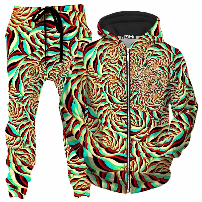 Horizon Trippy Zip-Up Hoodie and Joggers Combo sold by iEDM