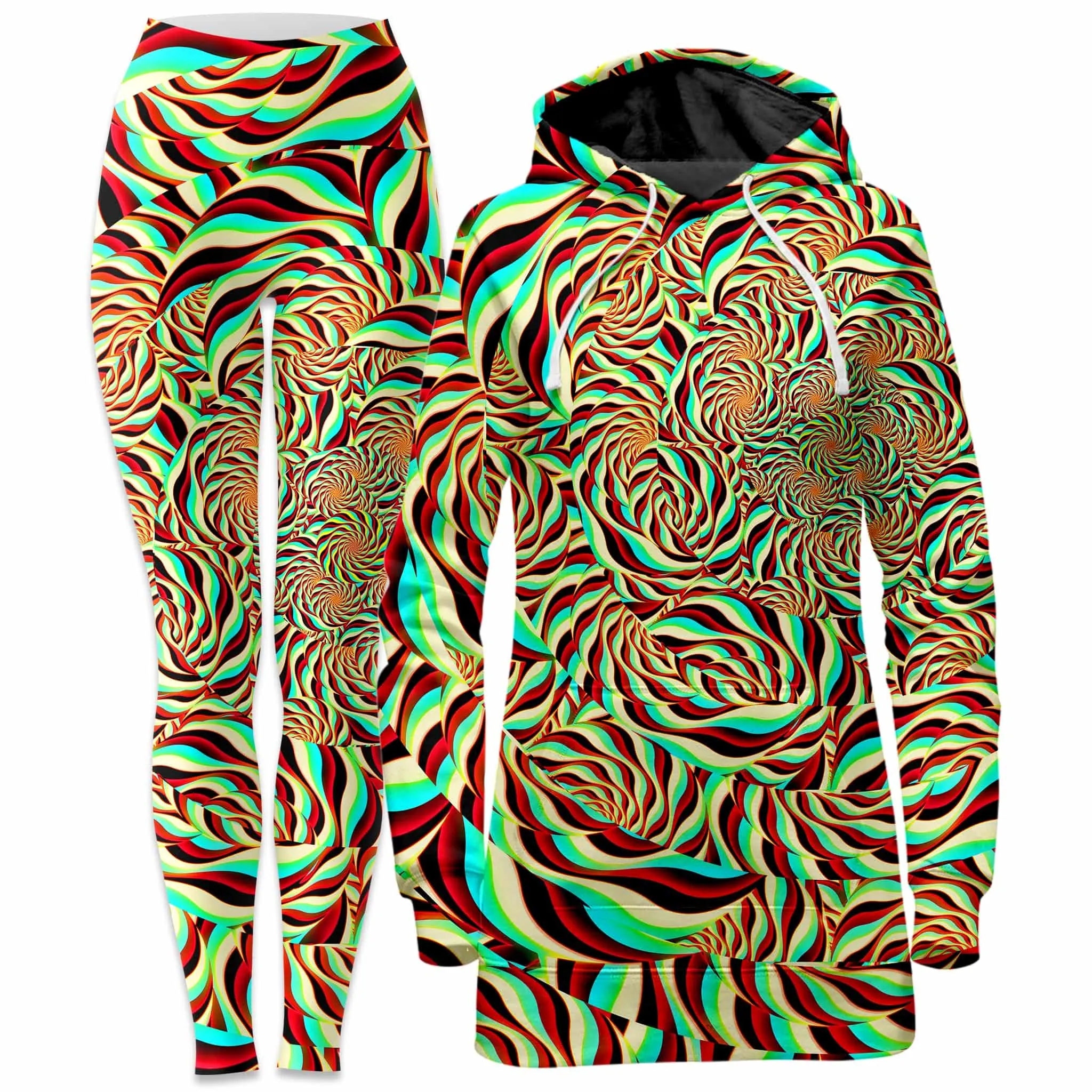Horizon Trippy Hoodie Dress and Leggings Combo sold by iEDM