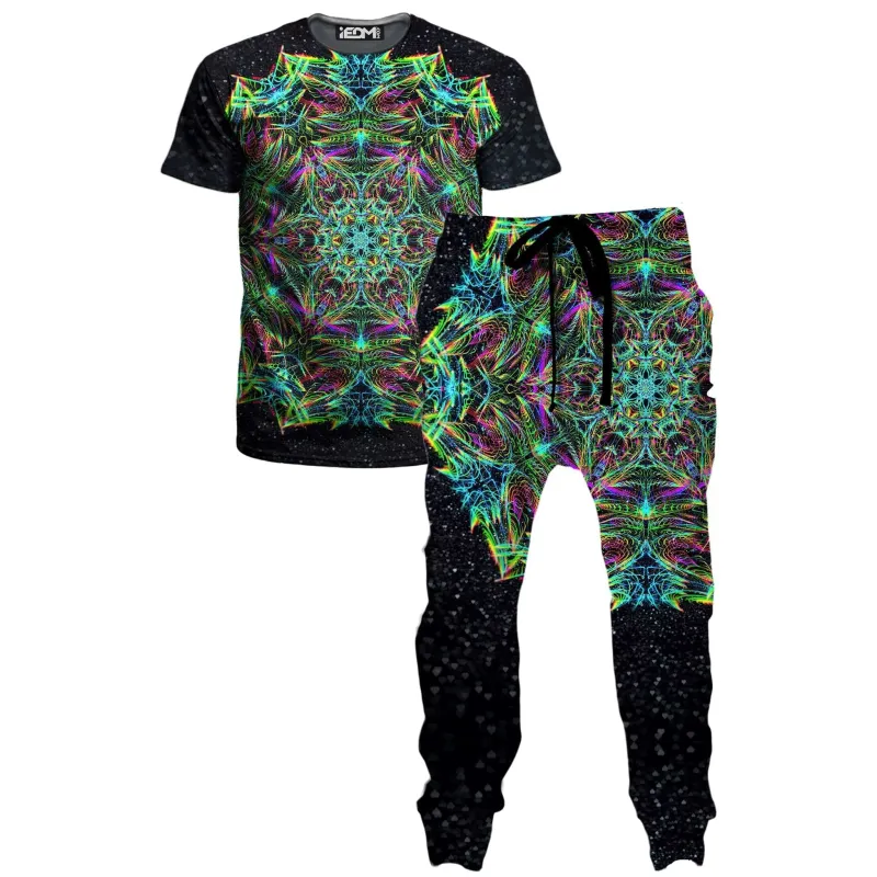 Green Warp T-Shirt and Joggers Combo made by iEDM