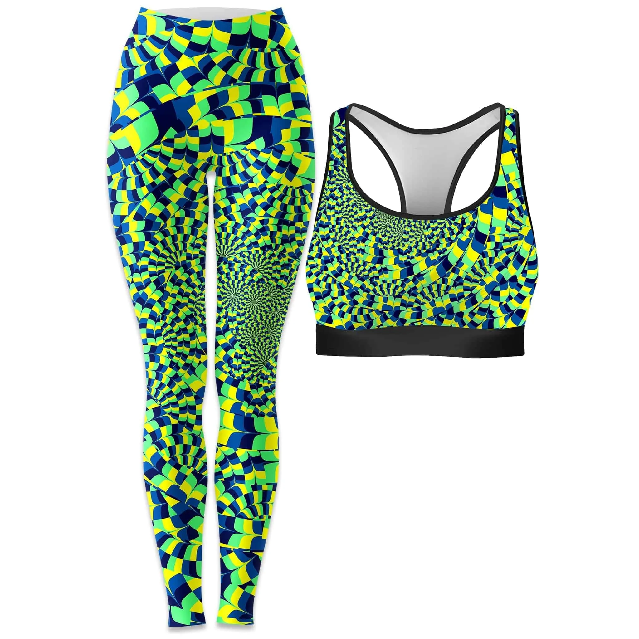 Green Portal Rave Bra and Leggings Combo sold by iEDM