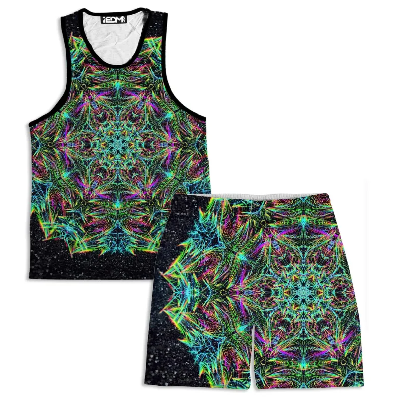 Green Warp Men's Tank and Shorts Combo sold by iEDM