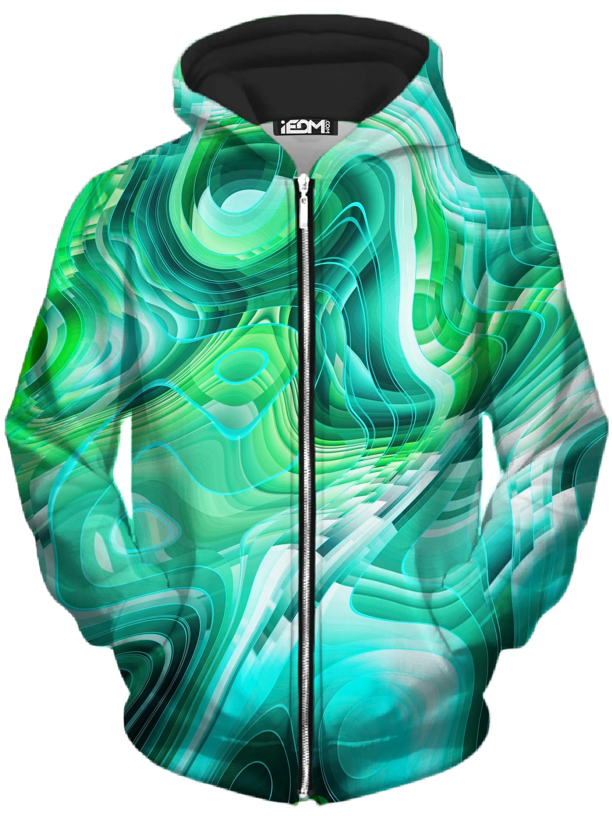 Green Schism Zip-Up Hoodie and Leggings Combo sold by iEDM product image thumbnail 3