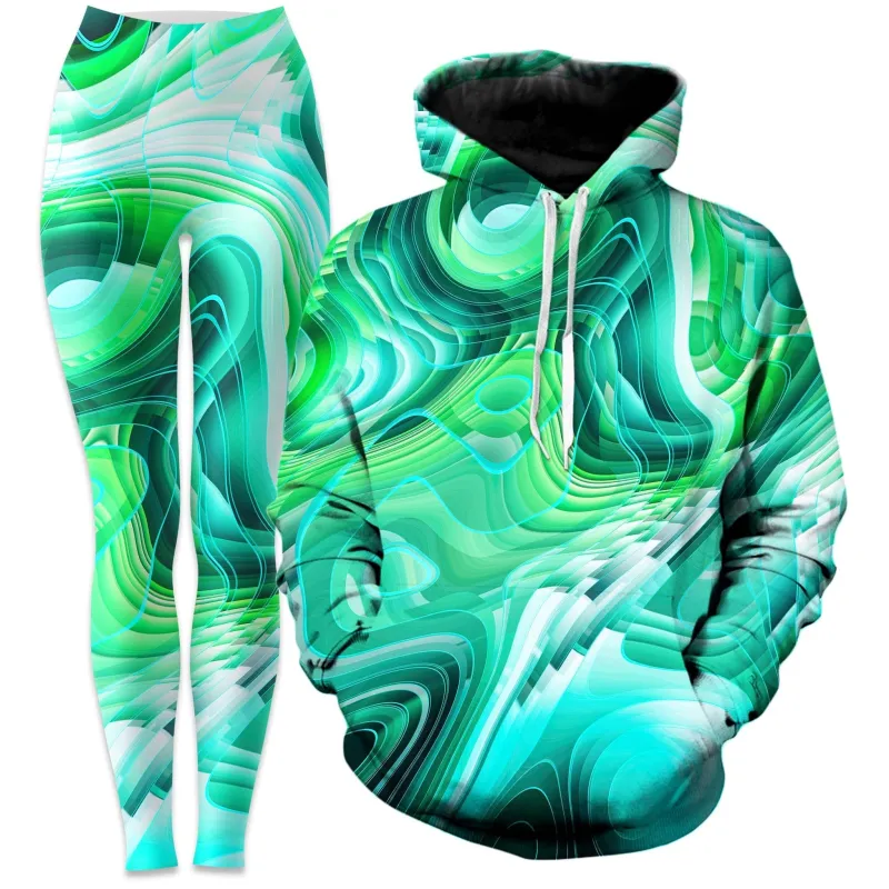 Green Schism Hoodie and Leggings Combo sold by iEDM