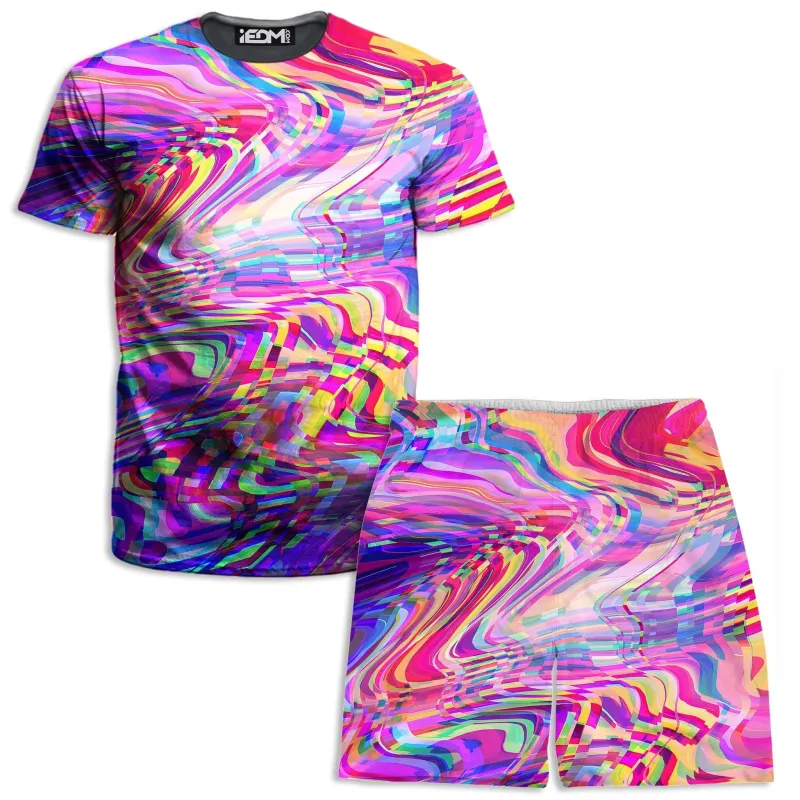 Glitch Waves T-Shirt and Shorts Combo sold by iEDM