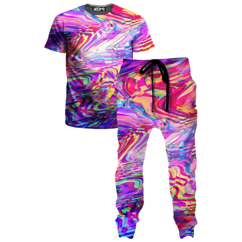 Glitch Waves T-Shirt and Joggers Combo sold by iEDM