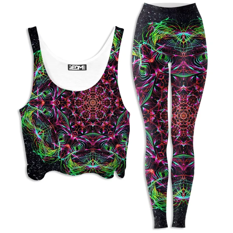 Galactic Portal Crop Top and Leggings Combo sold by iEDM