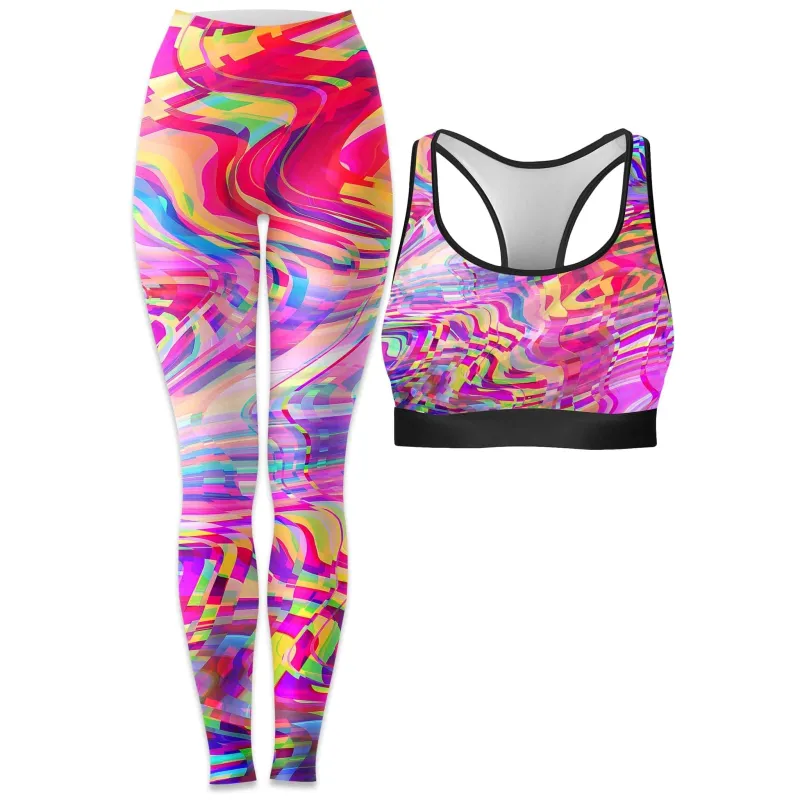Glitch Waves Rave Bra and Leggings Combo sold by iEDM