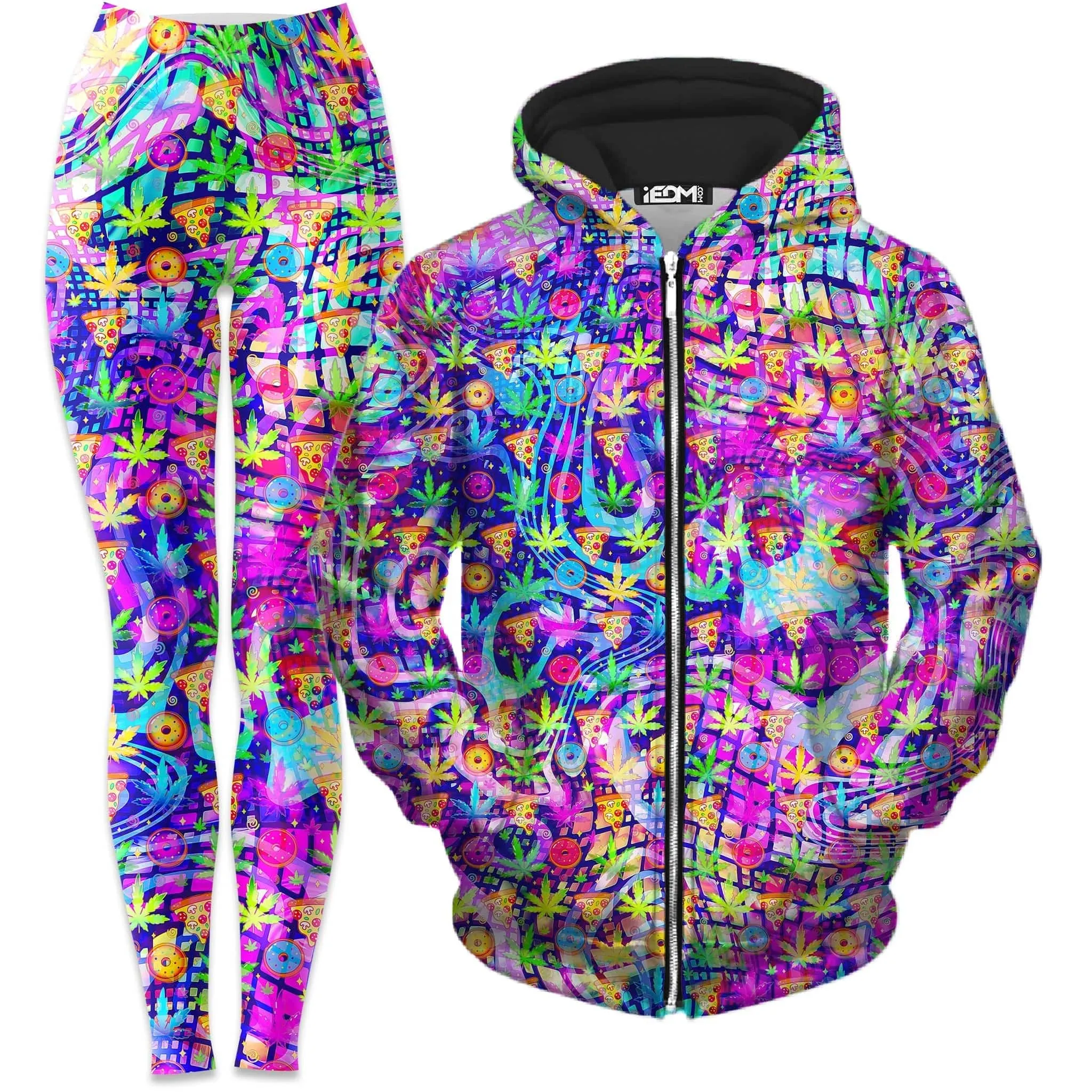 Dreamin Of Munchies Zip-Up Hoodie and Leggings Combo sold by iEDM