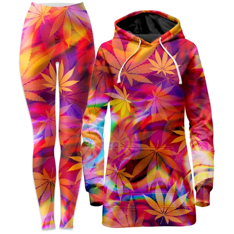 Ganja Dreamin Hoodie Dress and Leggings Combo sold by iEDM