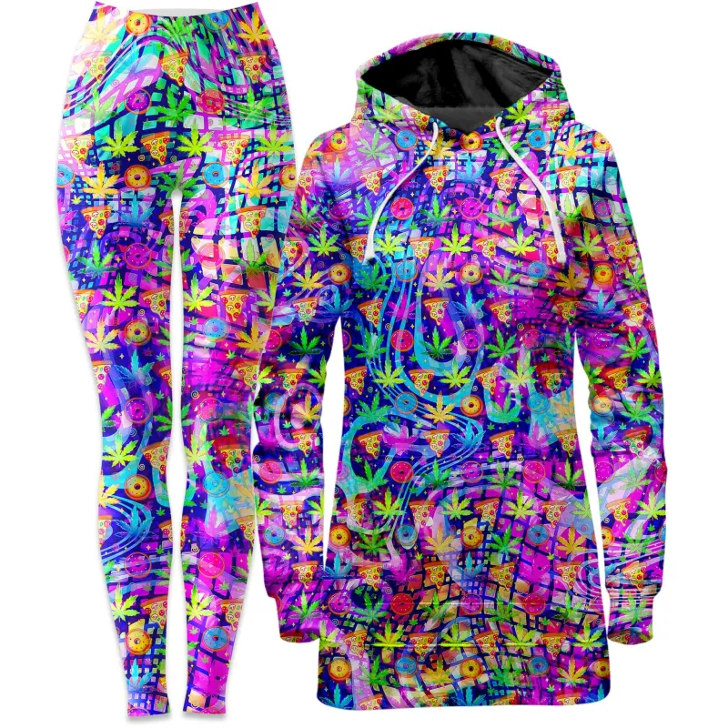 Dreamin Of Munchies Hoodie Dress and Leggings Combo sold by iEDM