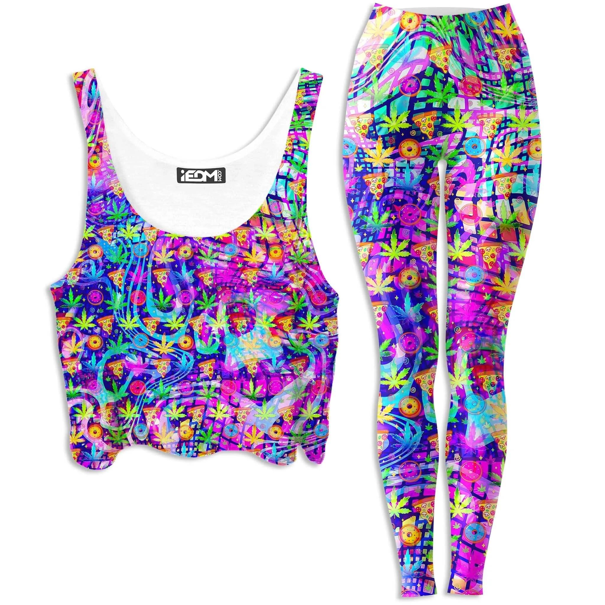 Dreamin Of Munchies Crop Top and Leggings Combo sold by iEDM