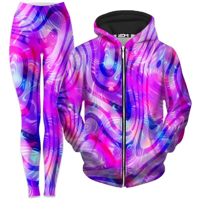 Dilated Zip-Up Hoodie and Leggings Combo sold by iEDM