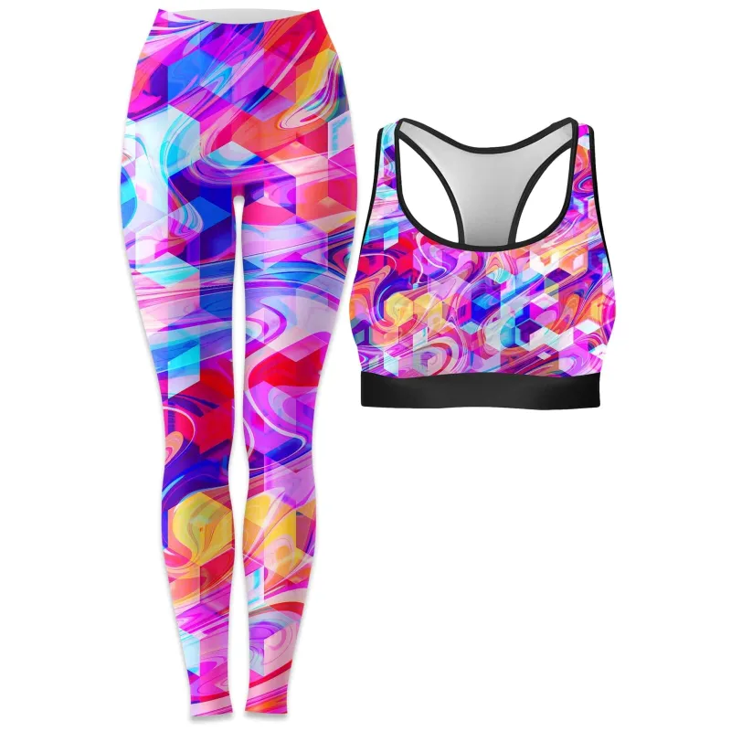 Cubic Drop Rave Bra and Leggings Combo sold by iEDM