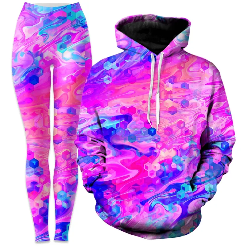 Cotton Candy Wash Hoodie and Leggings Combo sold by iEDM