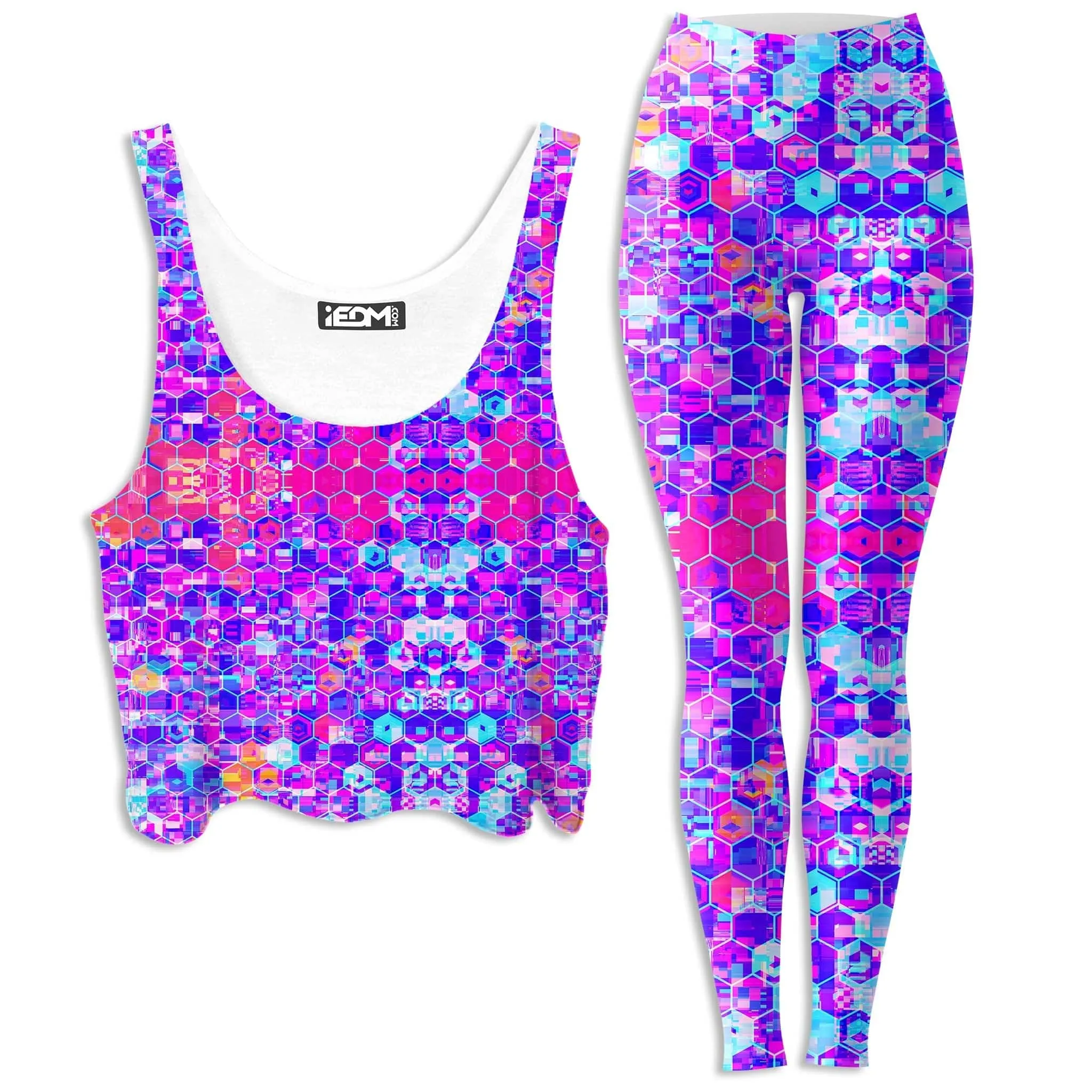 Blocks Of Life Crop Top and Leggings Combo sold by iEDM