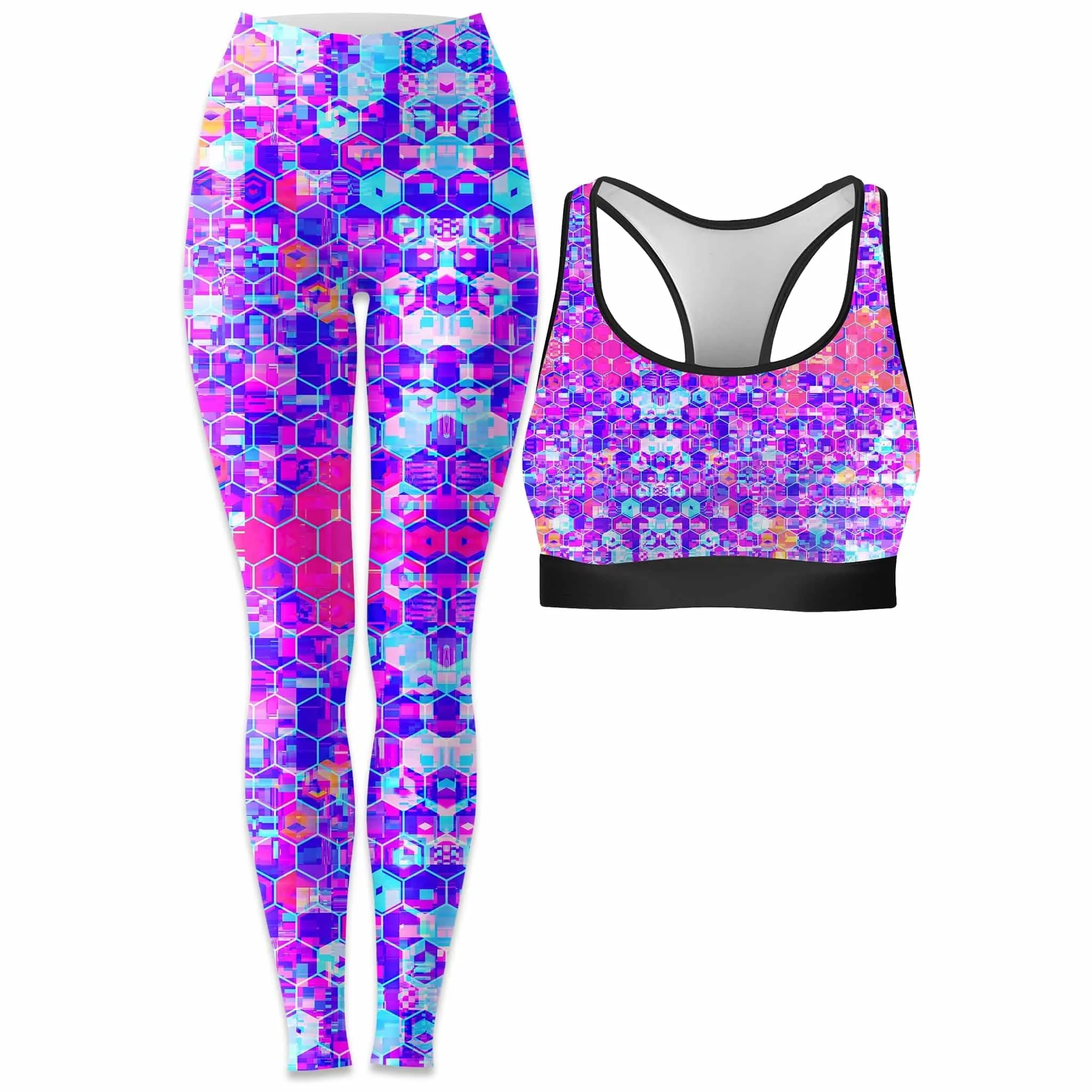 Blocks Of Life Rave Bra and Leggings Combo sold by iEDM