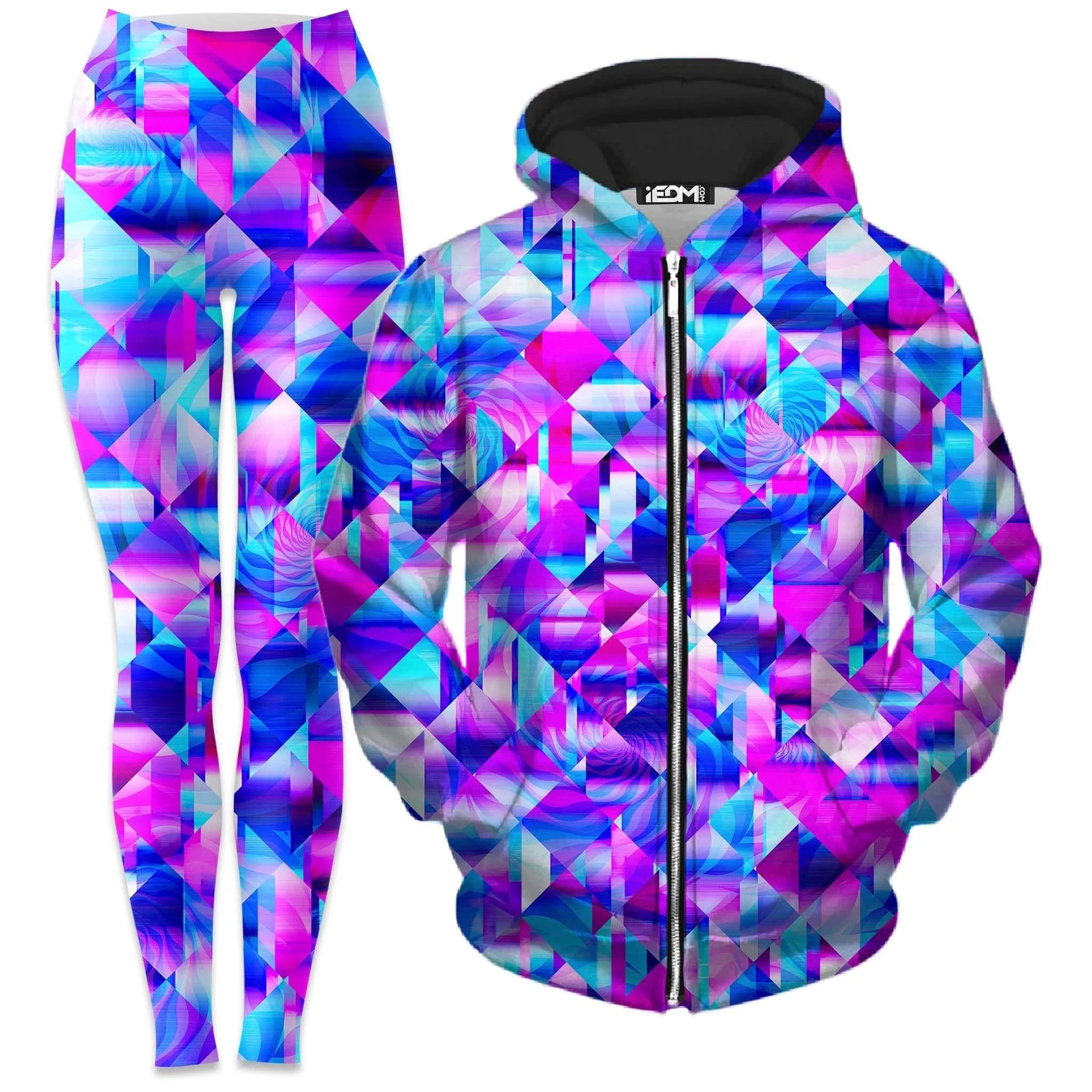 Blossom Trippy Zip-Up Hoodie and Leggings Combo sold by iEDM