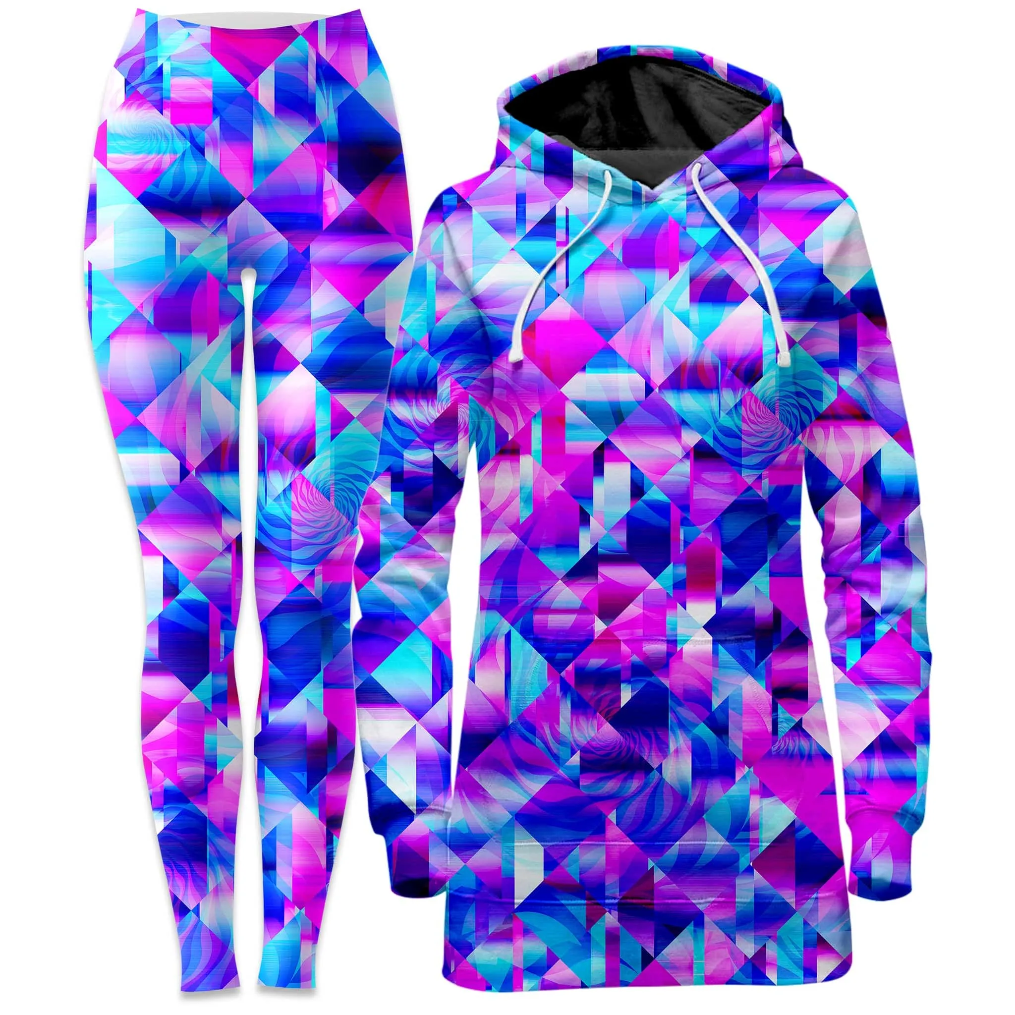 Blossom Trippy Hoodie Dress and Leggings Combo sold by iEDM