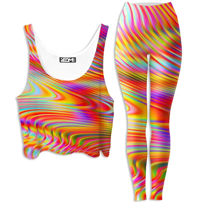 Afternoon Delight Crop Top and Leggings Combo sold by iEDM