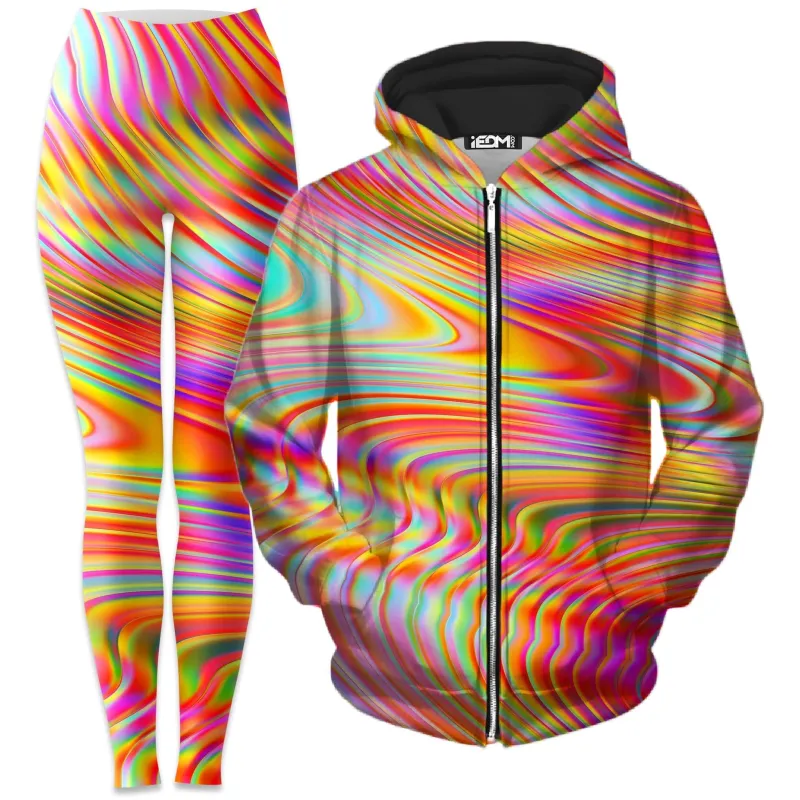 Afternoon Delight Zip-Up Hoodie and Leggings Combo sold by iEDM