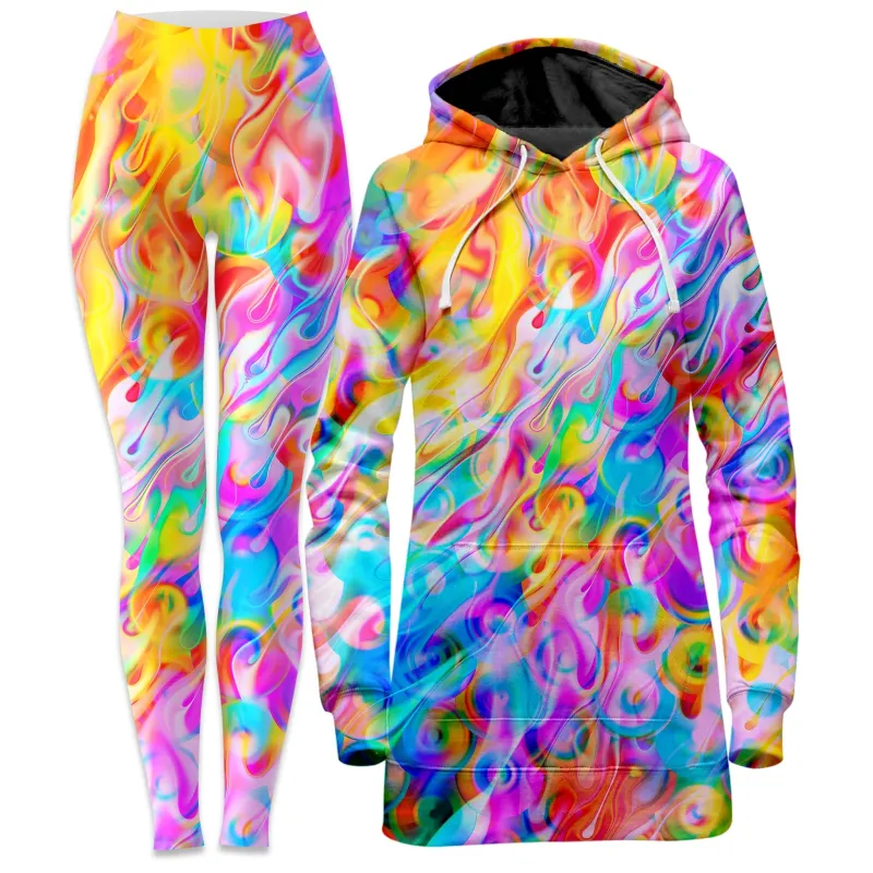 Blissful Drip Hoodie Dress and Leggings Combo sold by iEDM