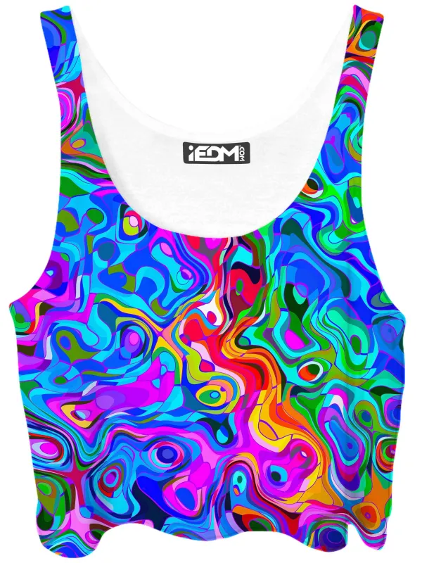 Rainbow Waves Crop Top sold by iEDM