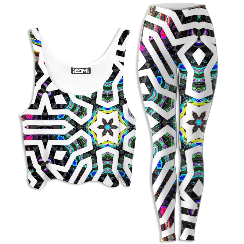 Iridized II Crop Top and Leggings Combo sold by iEDM