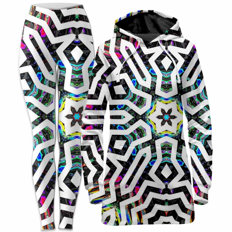 Iridized II Hoodie Dress and Leggings Combo sold by iEDM