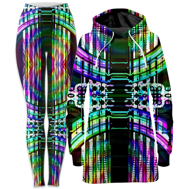 Astral Gate Hoodie Dress and Leggings Combo sold by iEDM