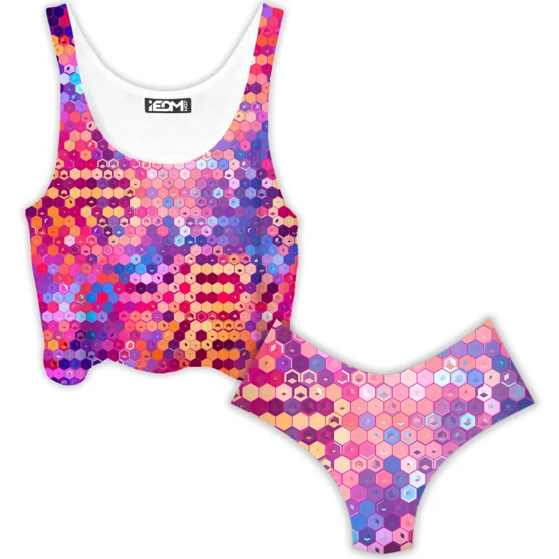 MDNA Crop Top and Booty Shorts Combo sold by iEDM