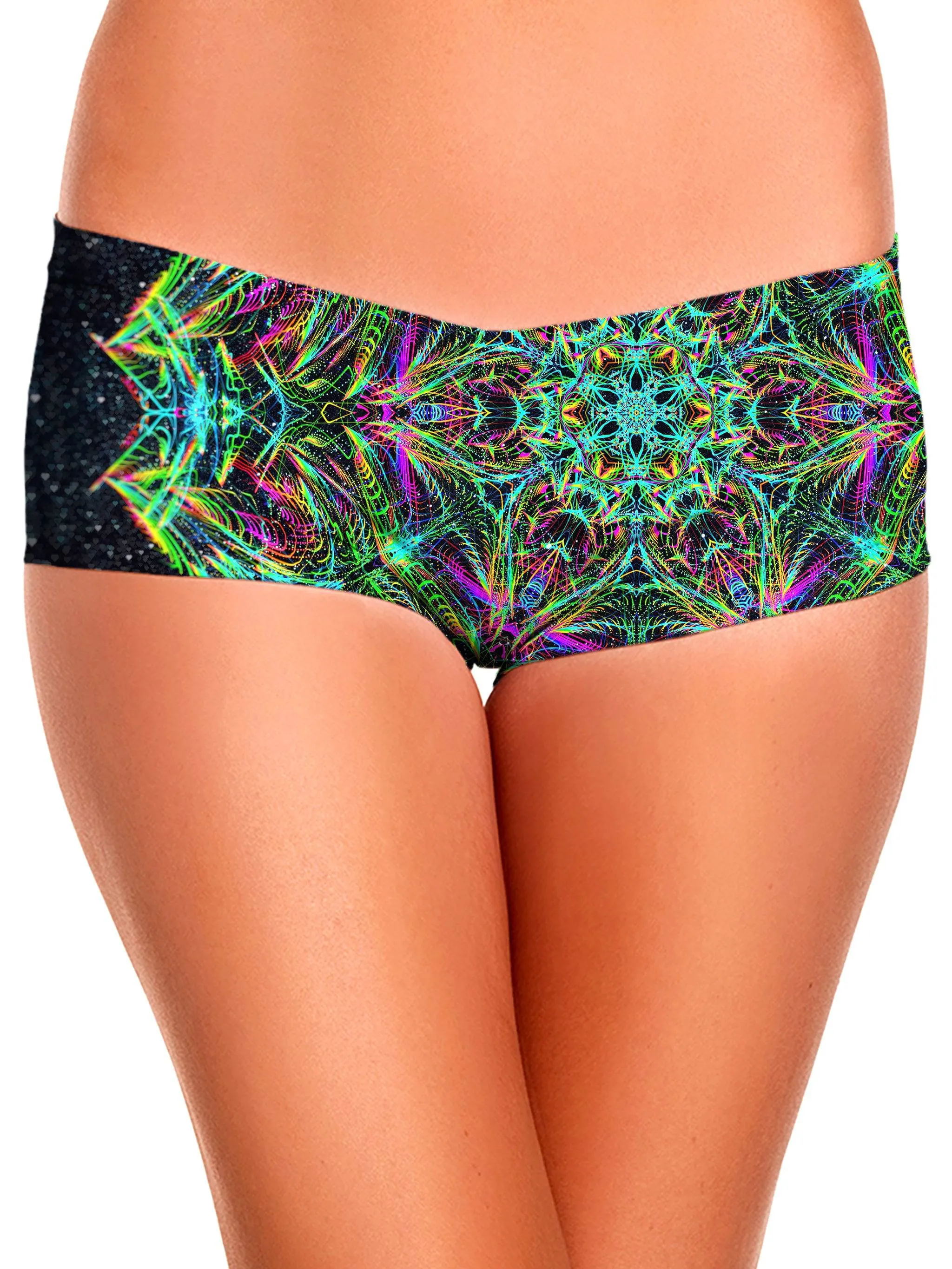 Green Warp Crop Top and Booty Shorts Combo sold by iEDM product image thumbnail 3