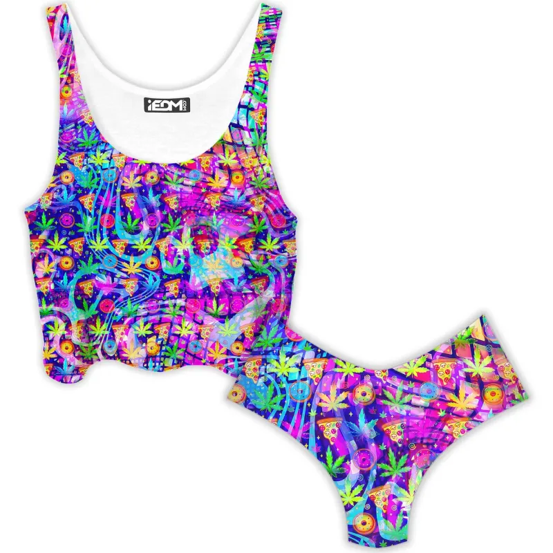 Dreamin Of Munchies Crop Top and Booty Shorts Combo sold by iEDM