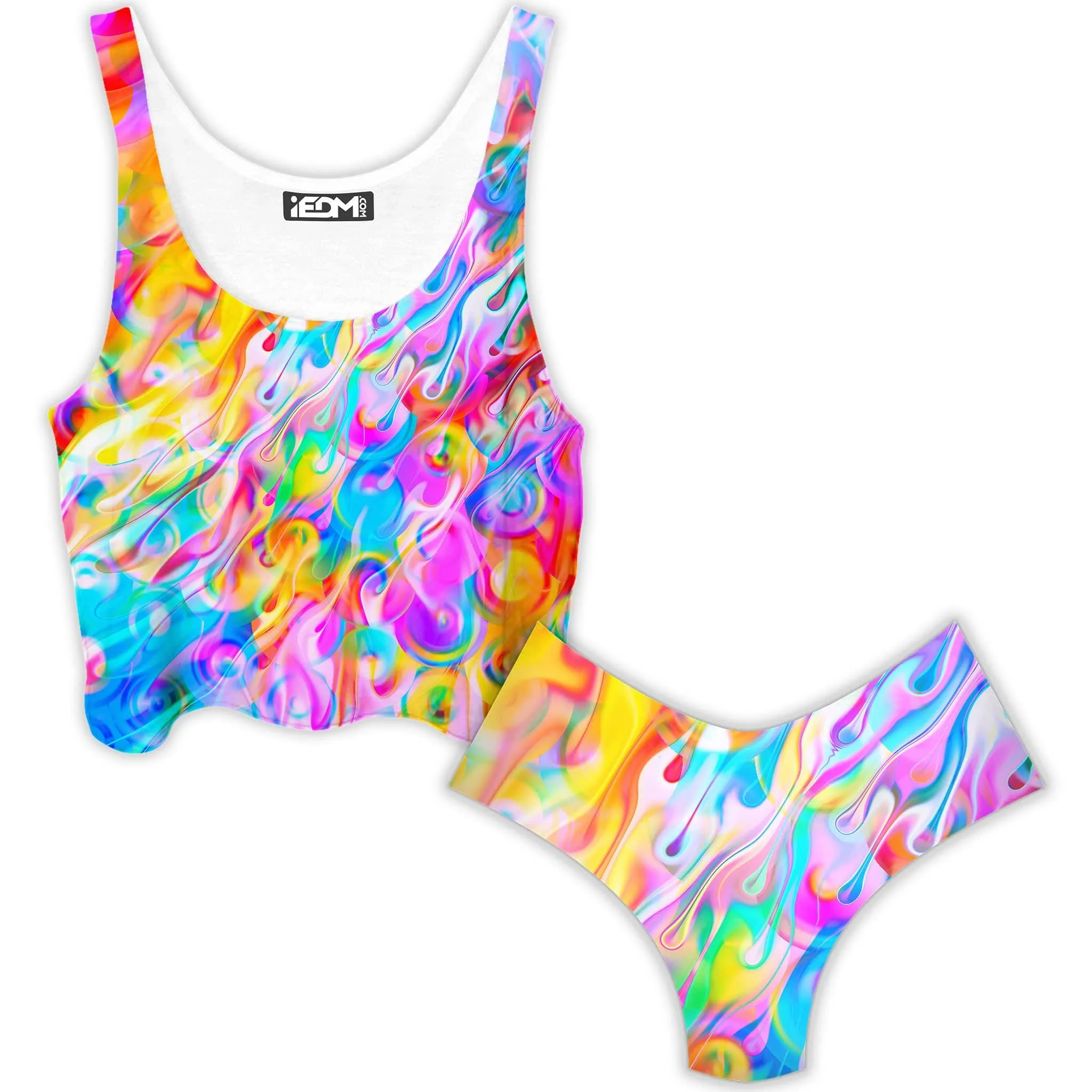 Blissful Drip Crop Top and Booty Shorts Combo sold by iEDM