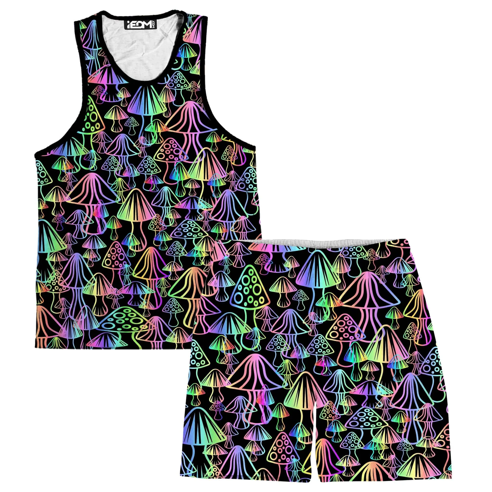 Magic Mushrooms Men's Tank and Shorts Combo sold by iEDM