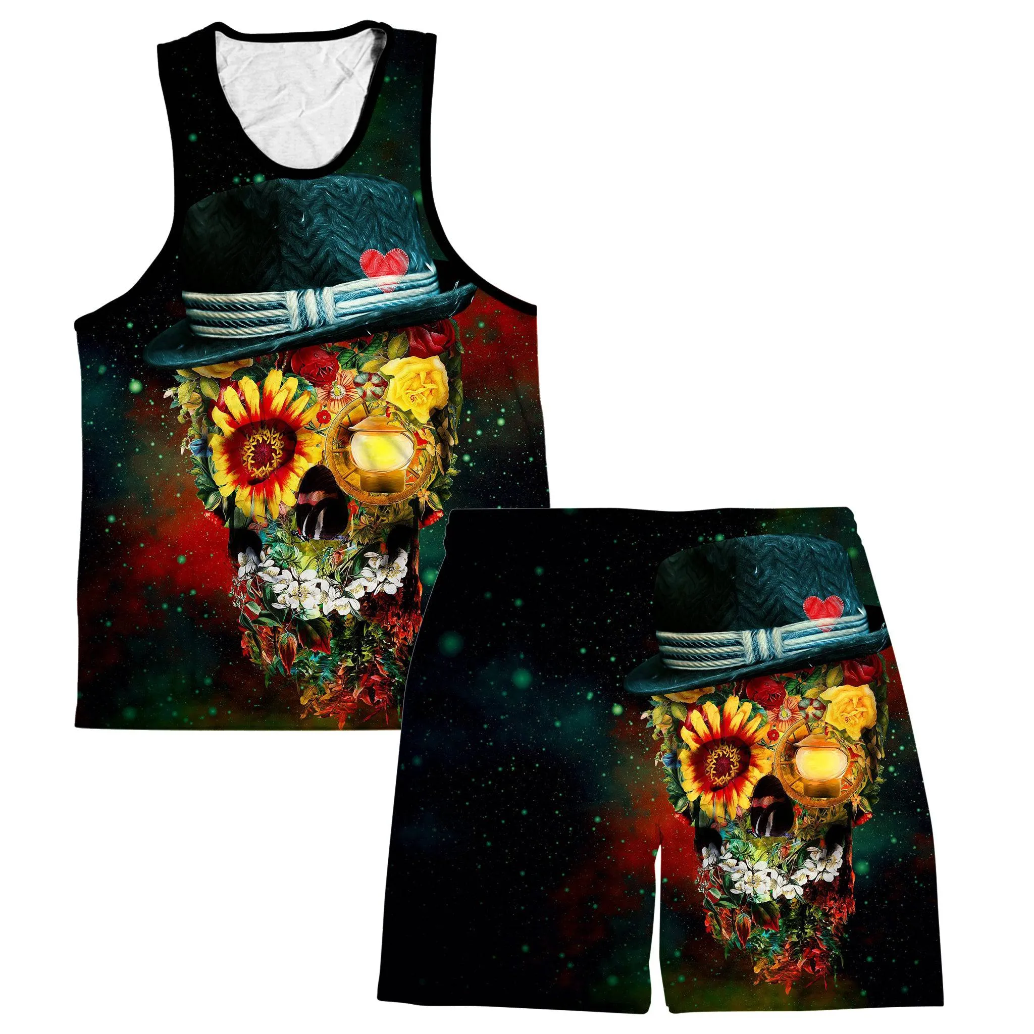 Skull Lover Men's Tank and Shorts Combo sold by iEDM