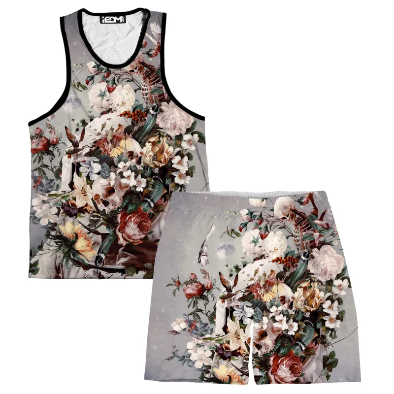Floral Space Men's Tank and Shorts Combo sold by iEDM