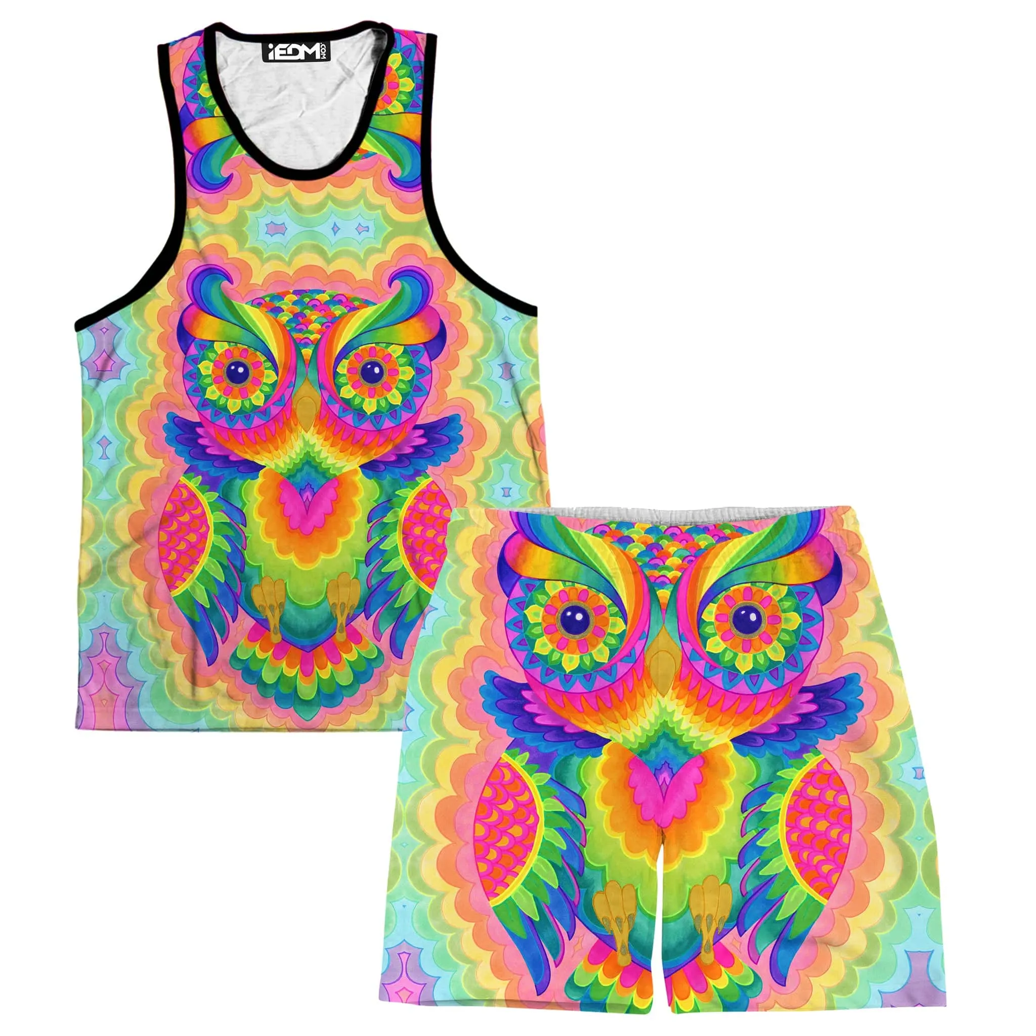 Cosmic Owl Men's Tank and Shorts Combo sold by iEDM