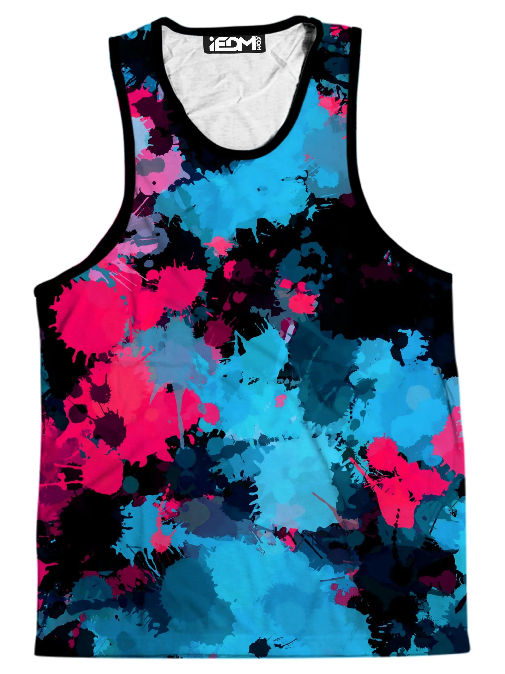 Pink And Blue Paint Splatter Men's Tank and Shorts Combo sold by iEDM product image thumbnail 2