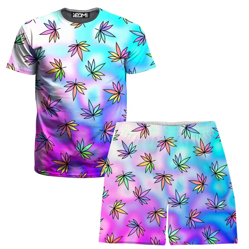 Cascading Marijuana T-Shirt and Shorts Combo sold by iEDM