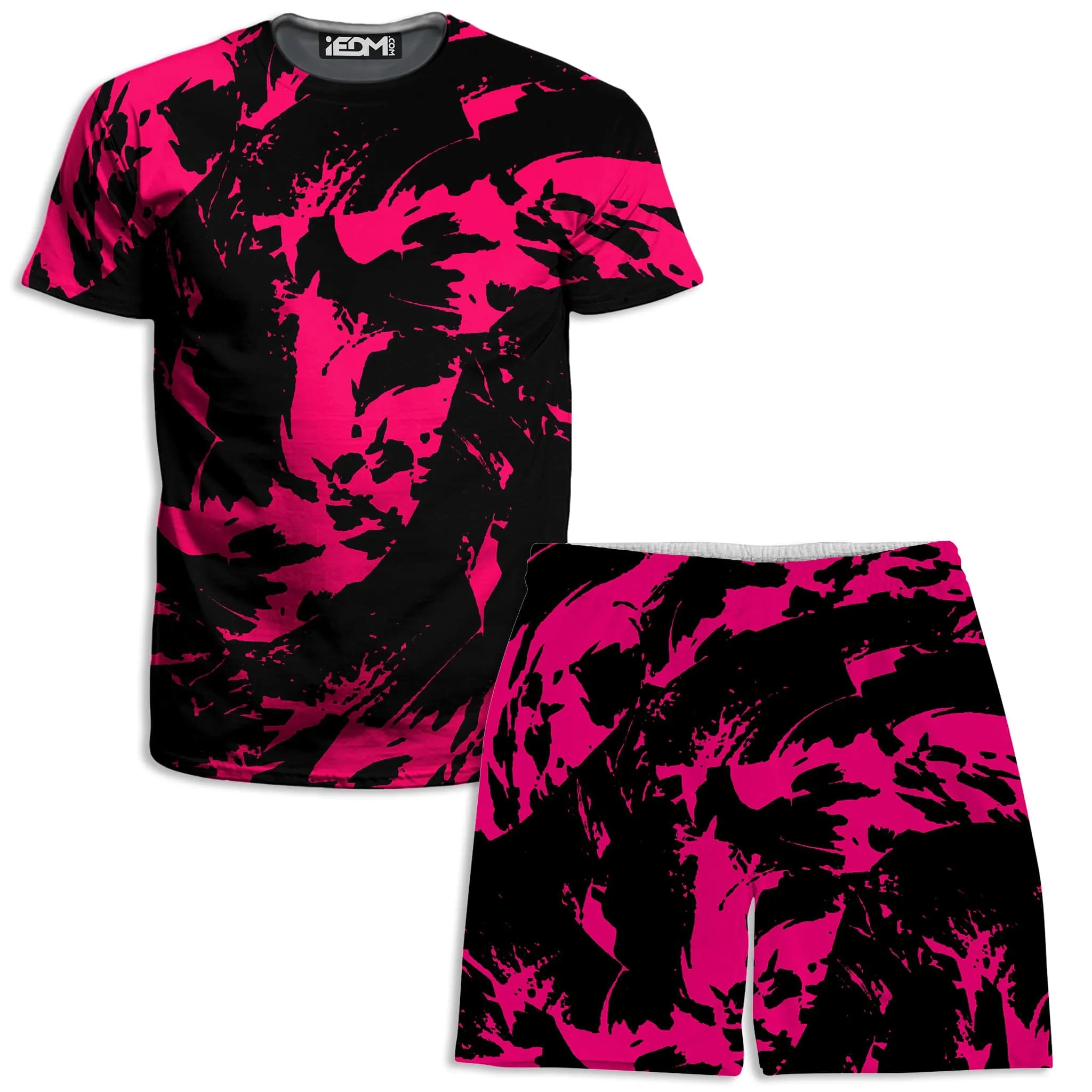 Pink Swirl T-Shirt and Shorts Combo sold by iEDM