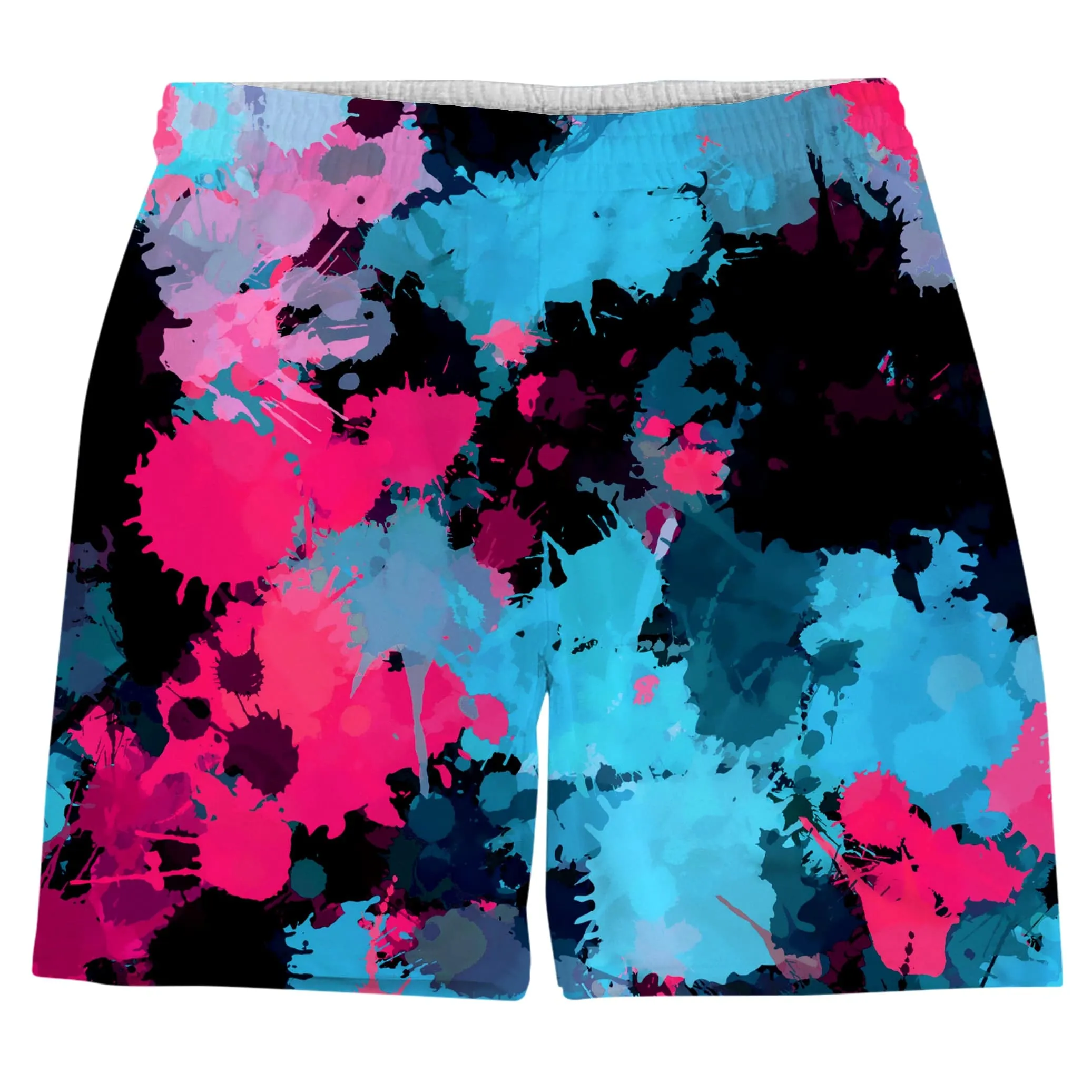 Pink And Blue Paint Splatter T-Shirt and Shorts Combo sold by iEDM product image thumbnail 3