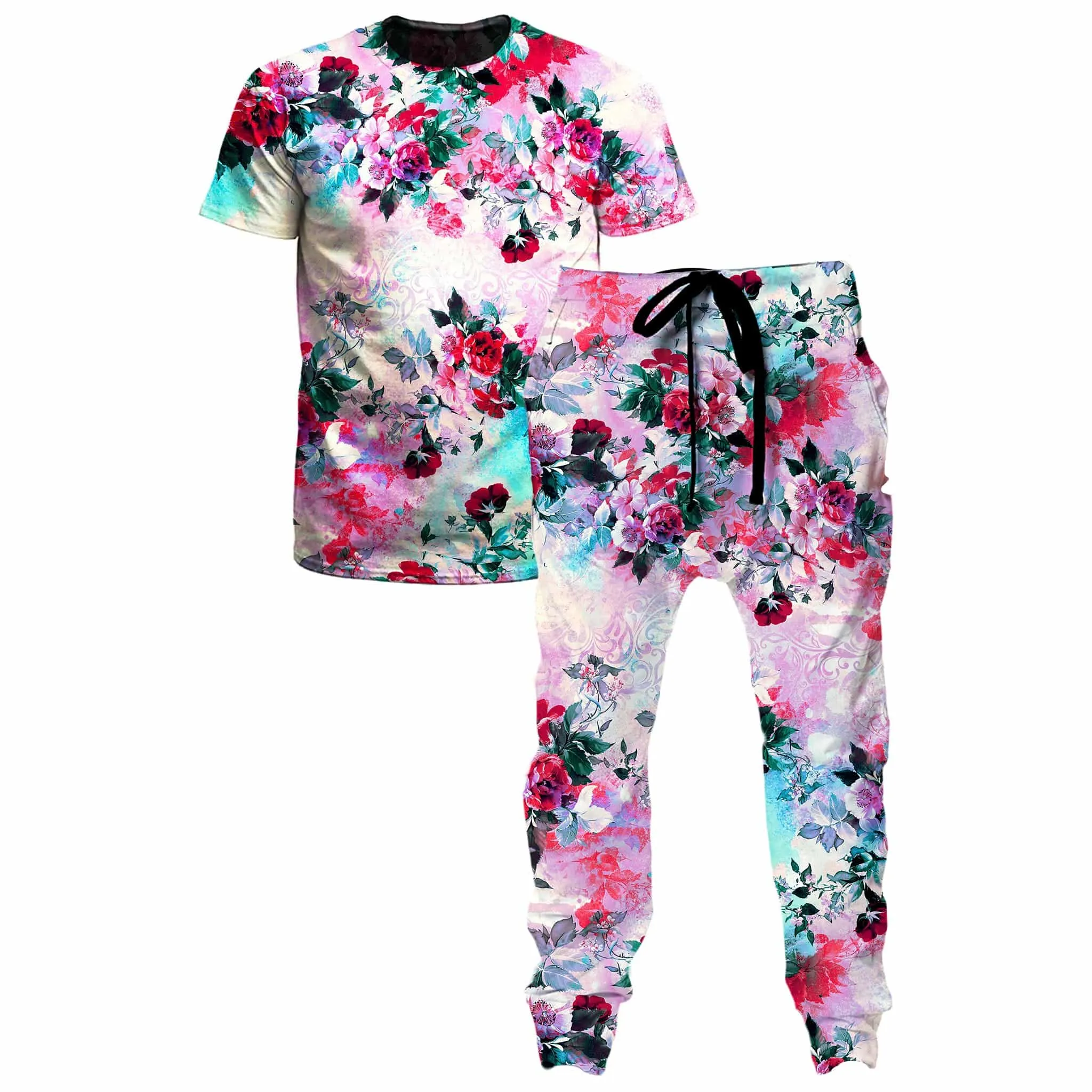 Pink Floral T-Shirt and Joggers Combo sold by iEDM